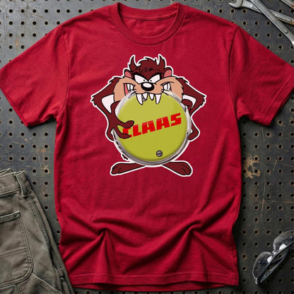 Claas TAZ Unisex T-Shirt , Bomuld-Beklædning-Claas-Rød-S-Garage Culture Shop- garage - man cave - merchandise