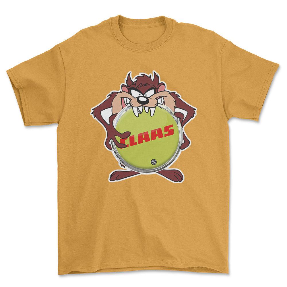 Claas TAZ Unisex T-Shirt , Bomuld-Beklædning-Claas-Guld-S-Forside-Garage Culture Shop- garage - man cave - merchandise