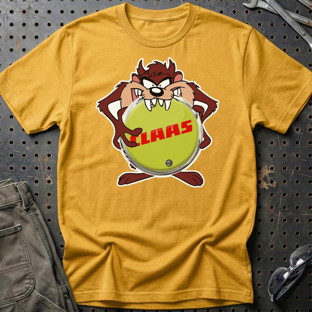 Claas TAZ Unisex T-Shirt , Bomuld-Beklædning-Claas-Guld-S-Garage Culture Shop- garage - man cave - merchandise