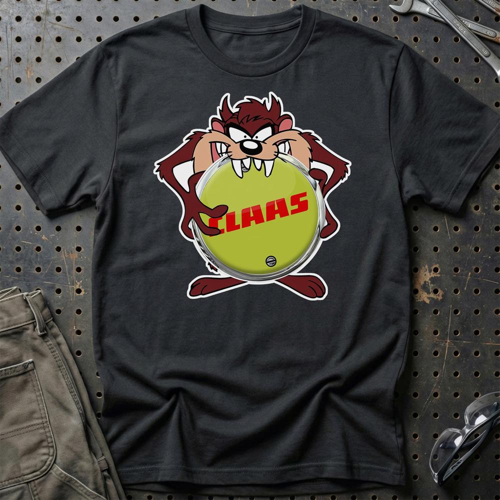 Claas TAZ Unisex T-Shirt , Bomuld-Beklædning-Claas-Sort-S-Garage Culture Shop- garage - man cave - merchandise