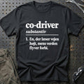 
Co-driver – Definition T-Shirt – Sort
