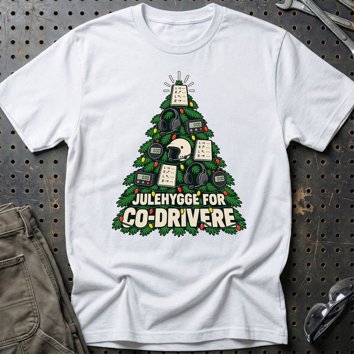 
Co-driver – Julehygge – Unisex T-Shirt – Hvid