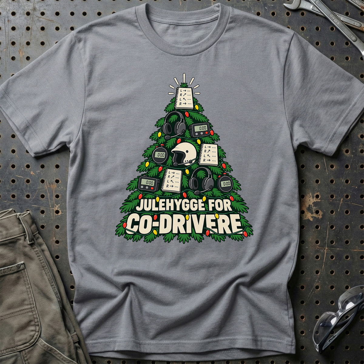 
Co-driver – Julehygge – Unisex T-Shirt – Grå Sport