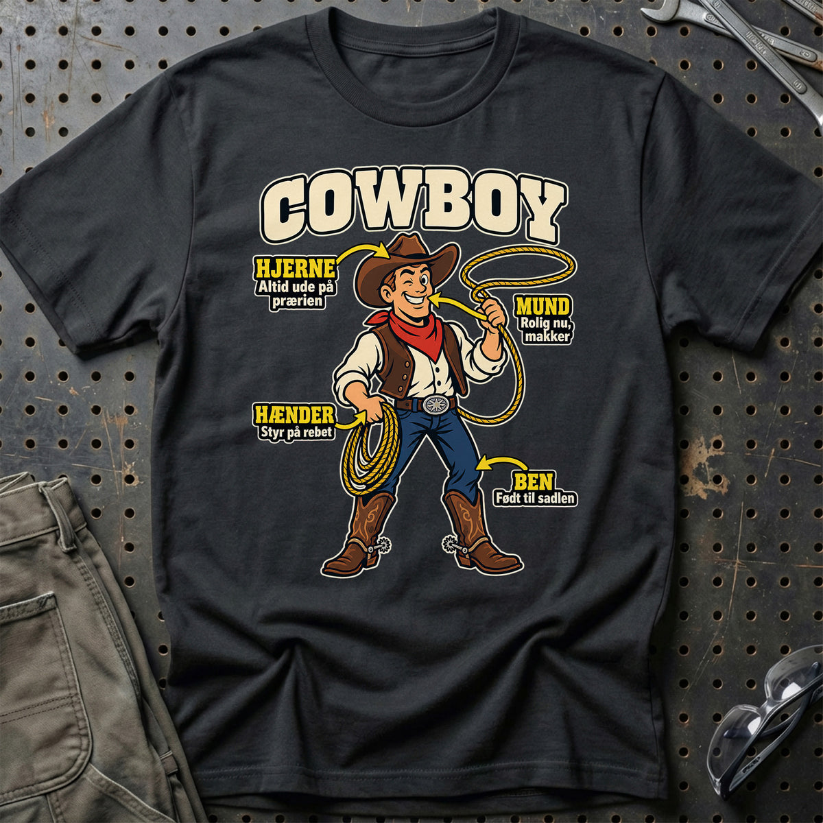 Cowboy – Anatomi T-Shirt-Beklædning-Garage Culture-Sort-S-Garage Culture Shop- garage - man cave - merchandise
