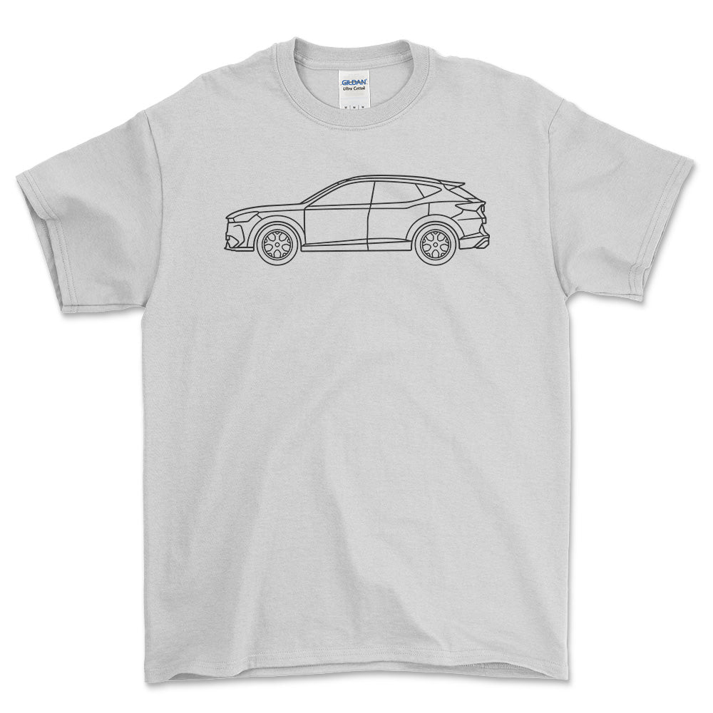 Cupra Formentor Outline - Unisex T-Shirt , Bomuld-Beklædning-Cupra-Hvid-S-Forside-Garage Culture Shop- garage - man cave - merchandise