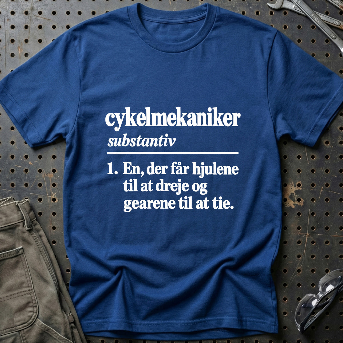 
Cykelmekaniker – Definition T-Shirt – Blå Royal