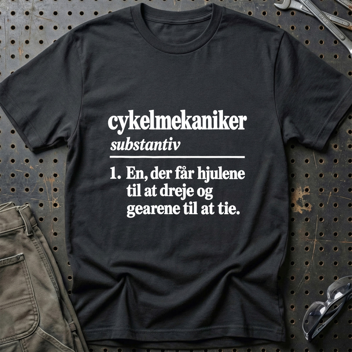 
Cykelmekaniker – Definition T-Shirt – Sort