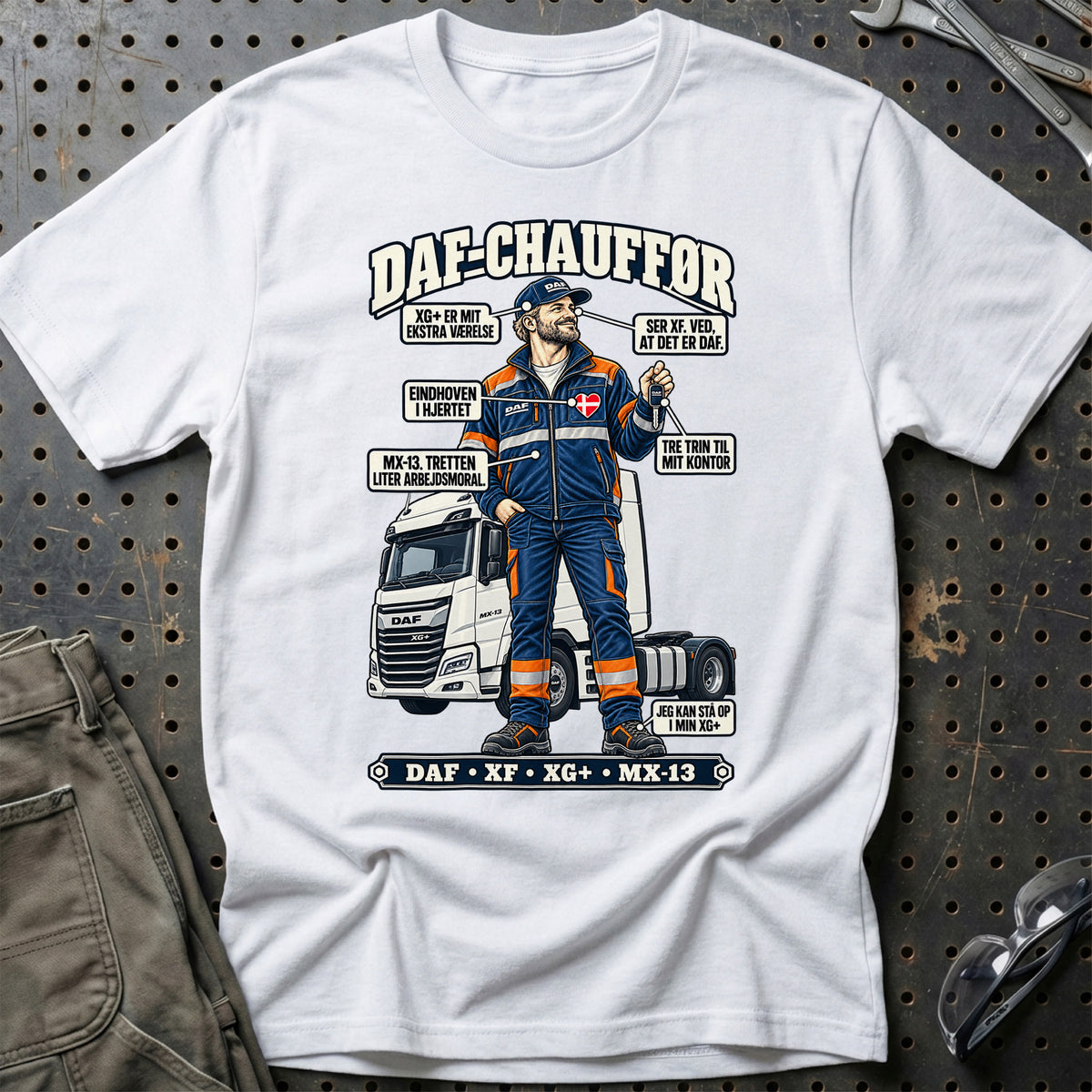 
DAF-Chauffør T-Shirt – Hvid