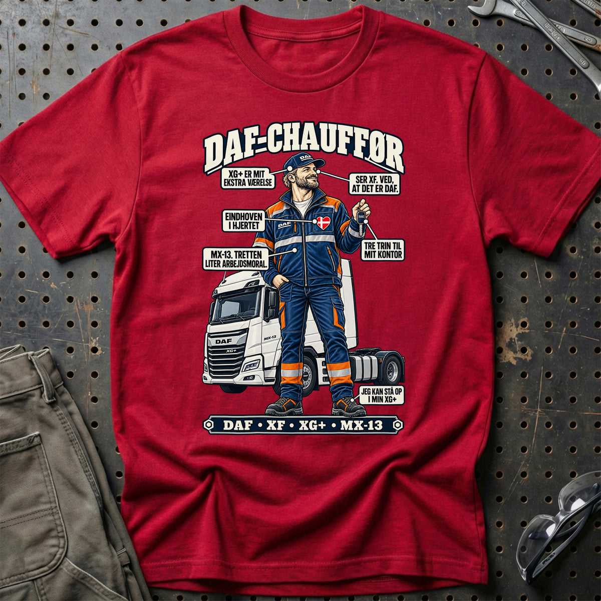 
DAF-Chauffør T-Shirt – Rød