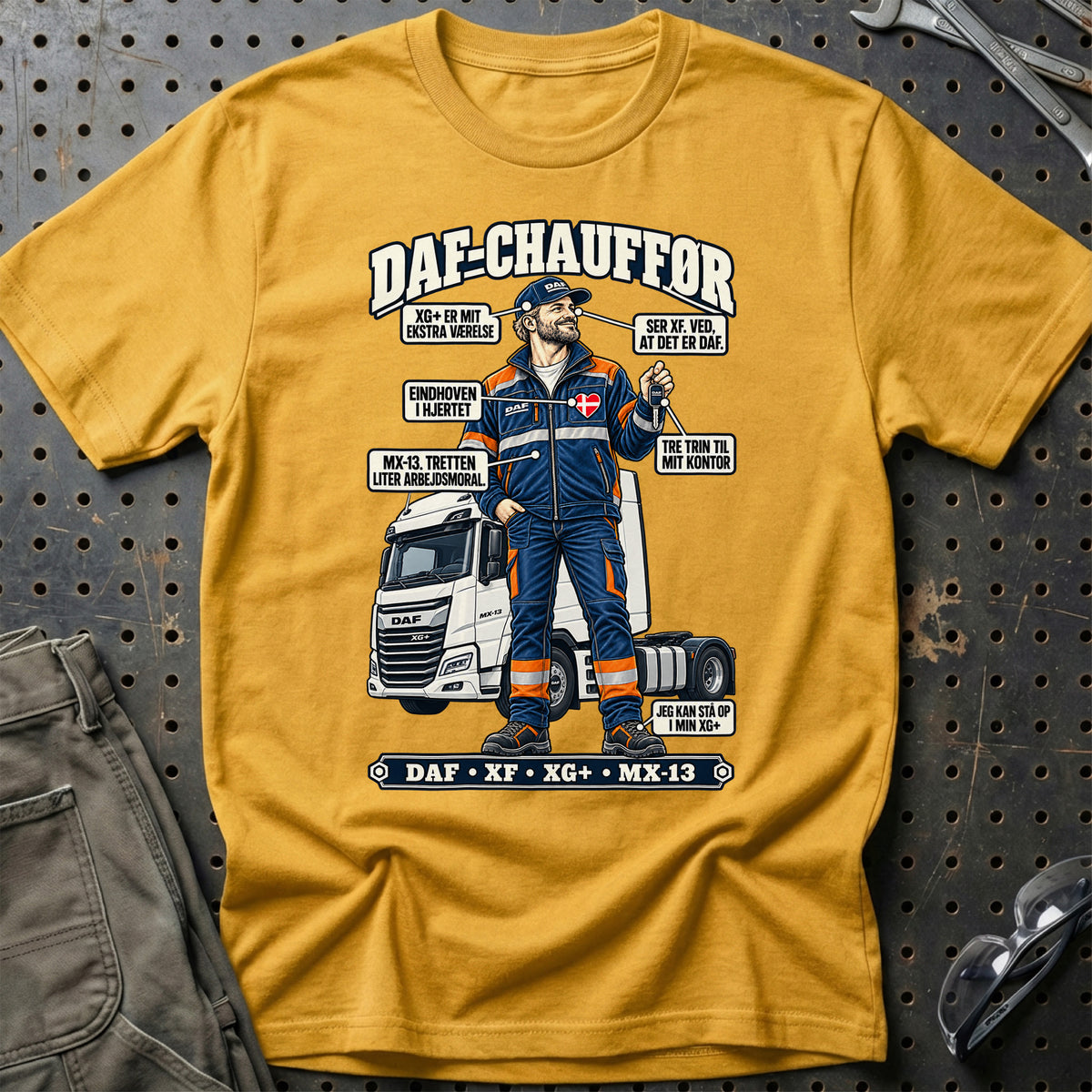 
DAF-Chauffør T-Shirt – Guld