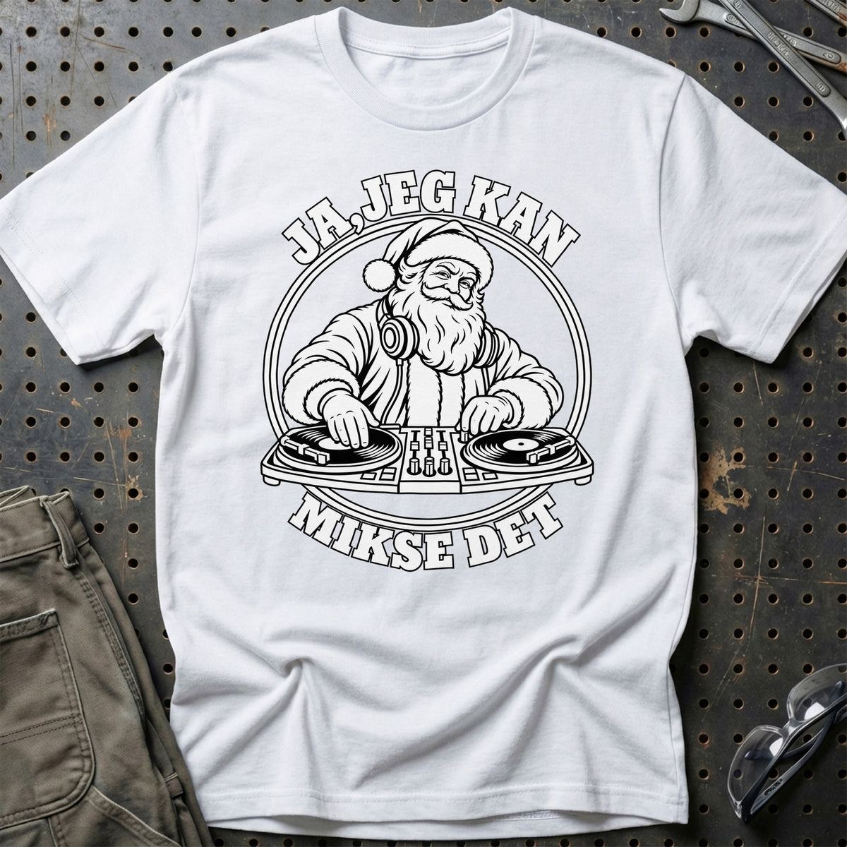 
DJ – Santa Kan Det – Jul T-Shirt – Hvid