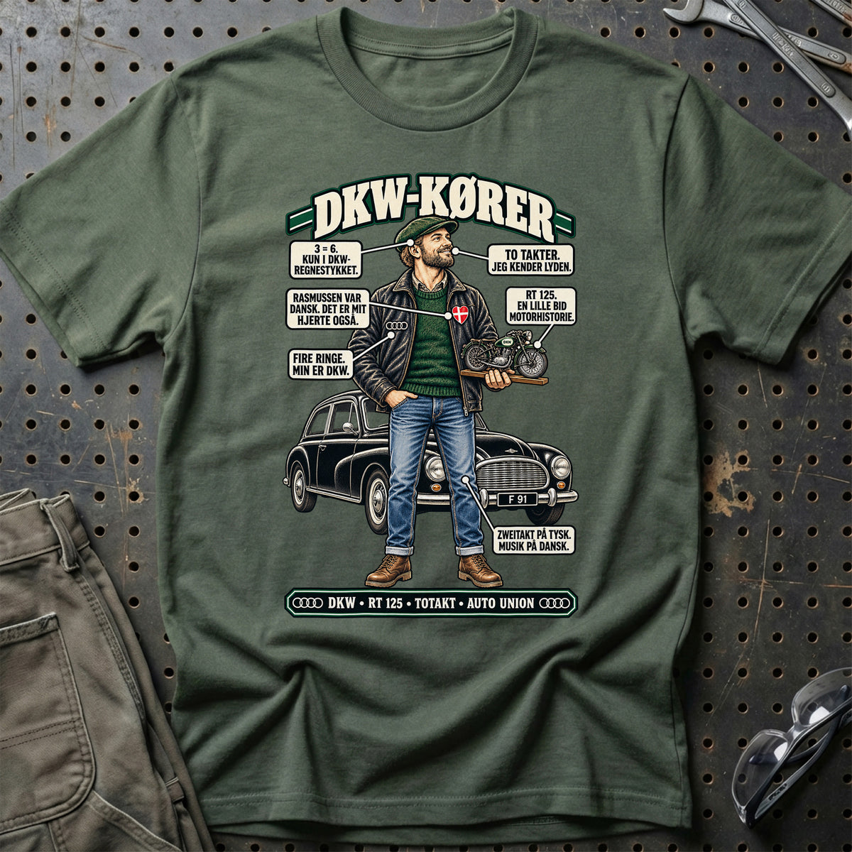 
DKW-Kører T-Shirt – Grøn Militær