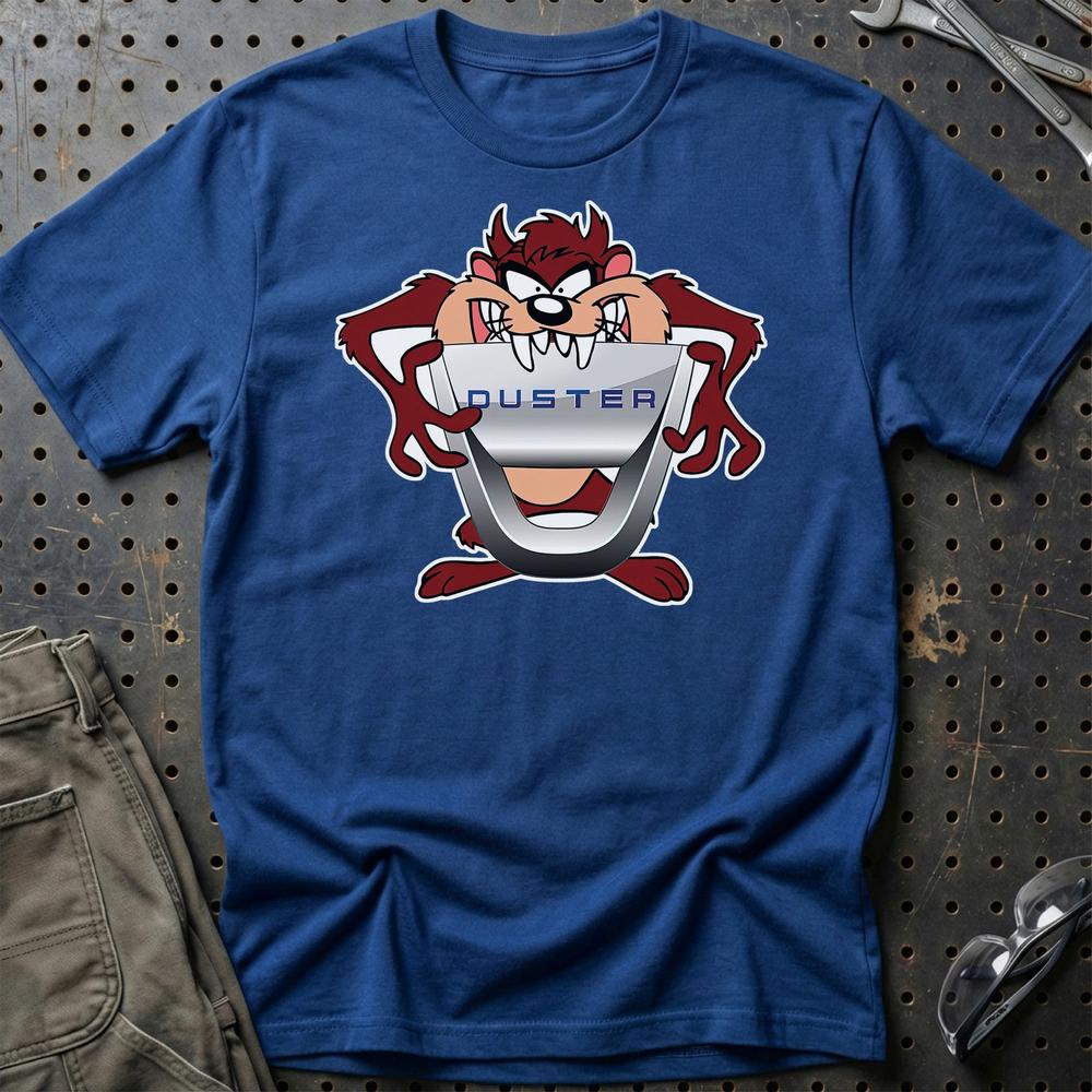 Dacia Duster TAZ Unisex T-Shirt , Bomuld-Beklædning-Dacia-Blå Royal-S-Garage Culture Shop- garage - man cave - merchandise