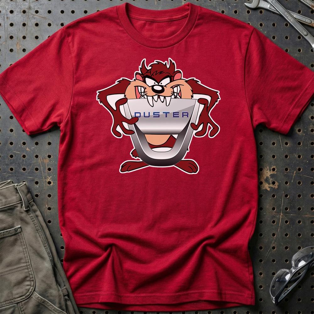 Dacia Duster TAZ Unisex T-Shirt , Bomuld-Beklædning-Dacia-Rød-S-Garage Culture Shop- garage - man cave - merchandise