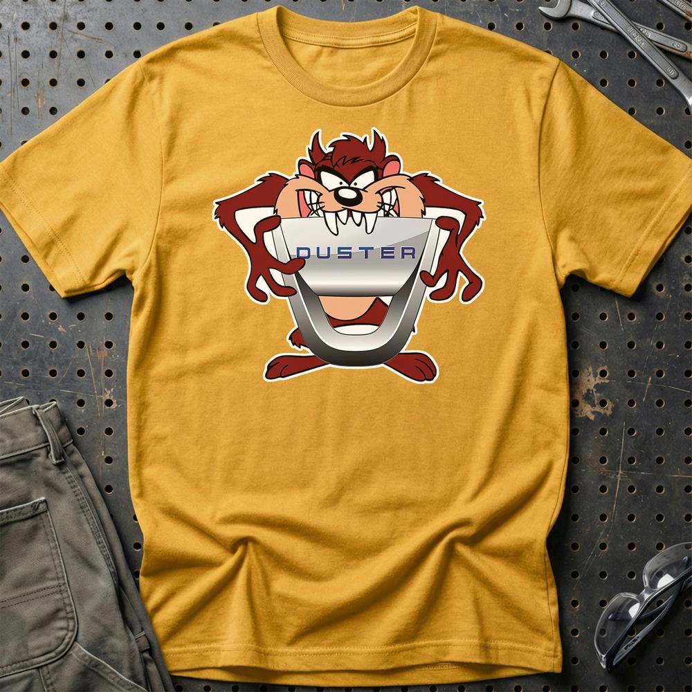 Dacia Duster TAZ Unisex T-Shirt , Bomuld-Beklædning-Dacia-Guld-S-Garage Culture Shop- garage - man cave - merchandise