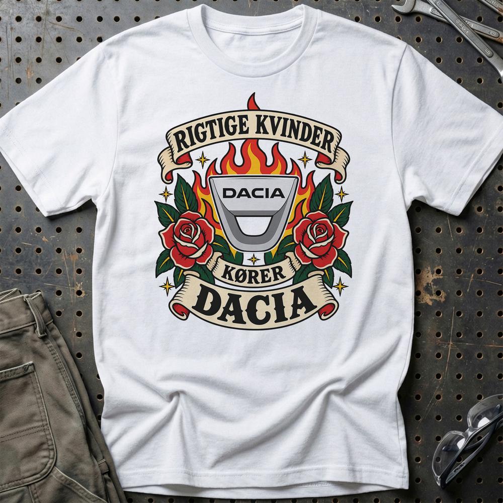 
Produktbillede af Dacia Rigtige Kvinder Kører – Roser og Flammer T-Shirt