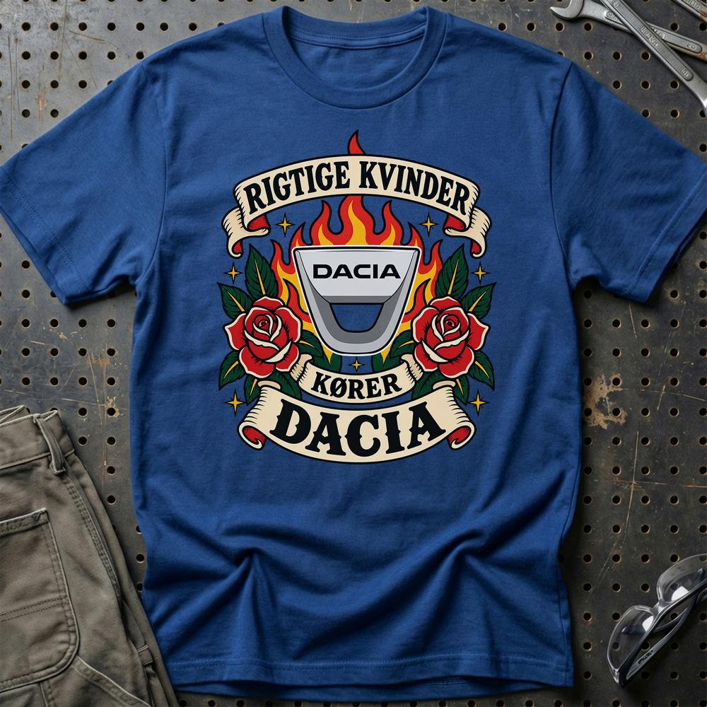 
Produktbillede af Dacia Rigtige Kvinder Kører – Roser og Flammer T-Shirt