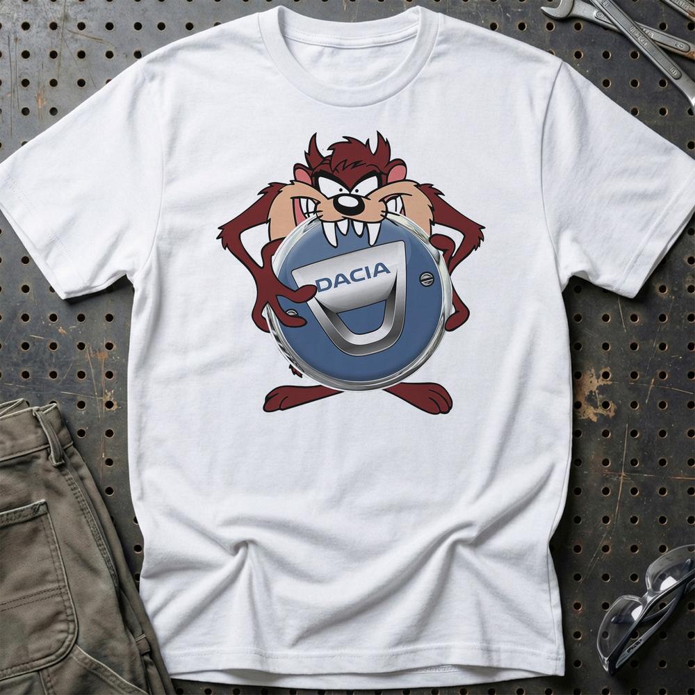 Dacia TAZ T-Shirt-Beklædning-Dacia-Hvid-S-Garage Culture Shop- garage - man cave - merchandise
