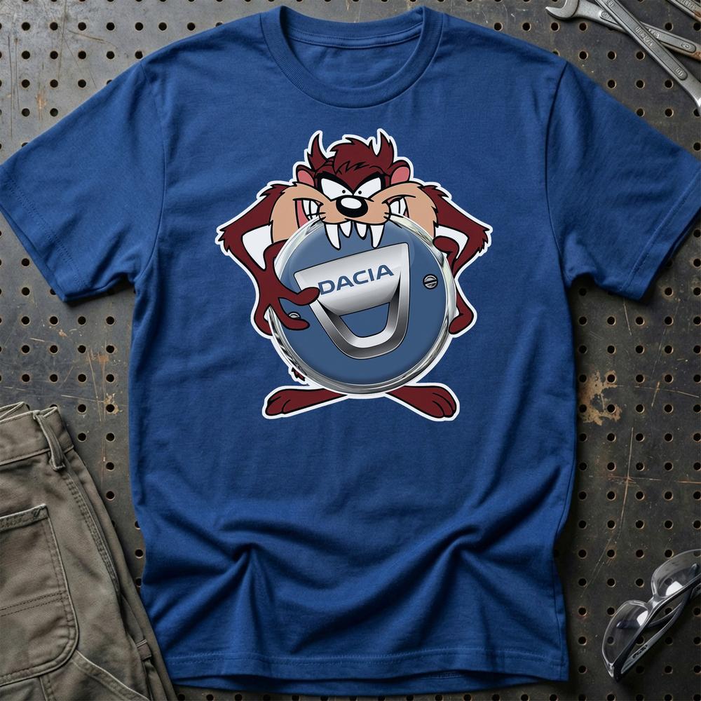Dacia TAZ T-Shirt-Beklædning-Dacia-Blå Royal-S-Garage Culture Shop- garage - man cave - merchandise