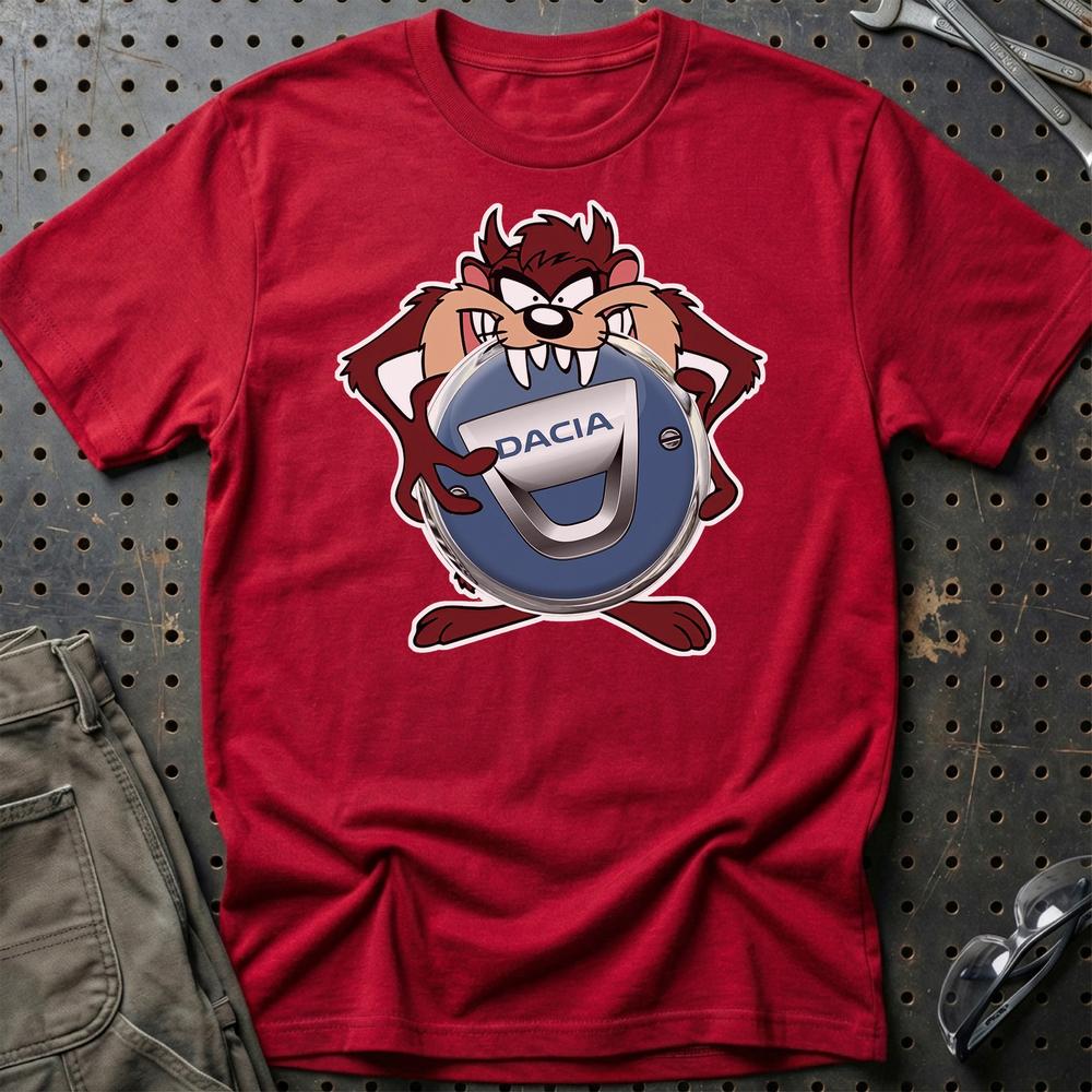 Dacia TAZ T-Shirt-Beklædning-Dacia-Rød-S-Garage Culture Shop- garage - man cave - merchandise