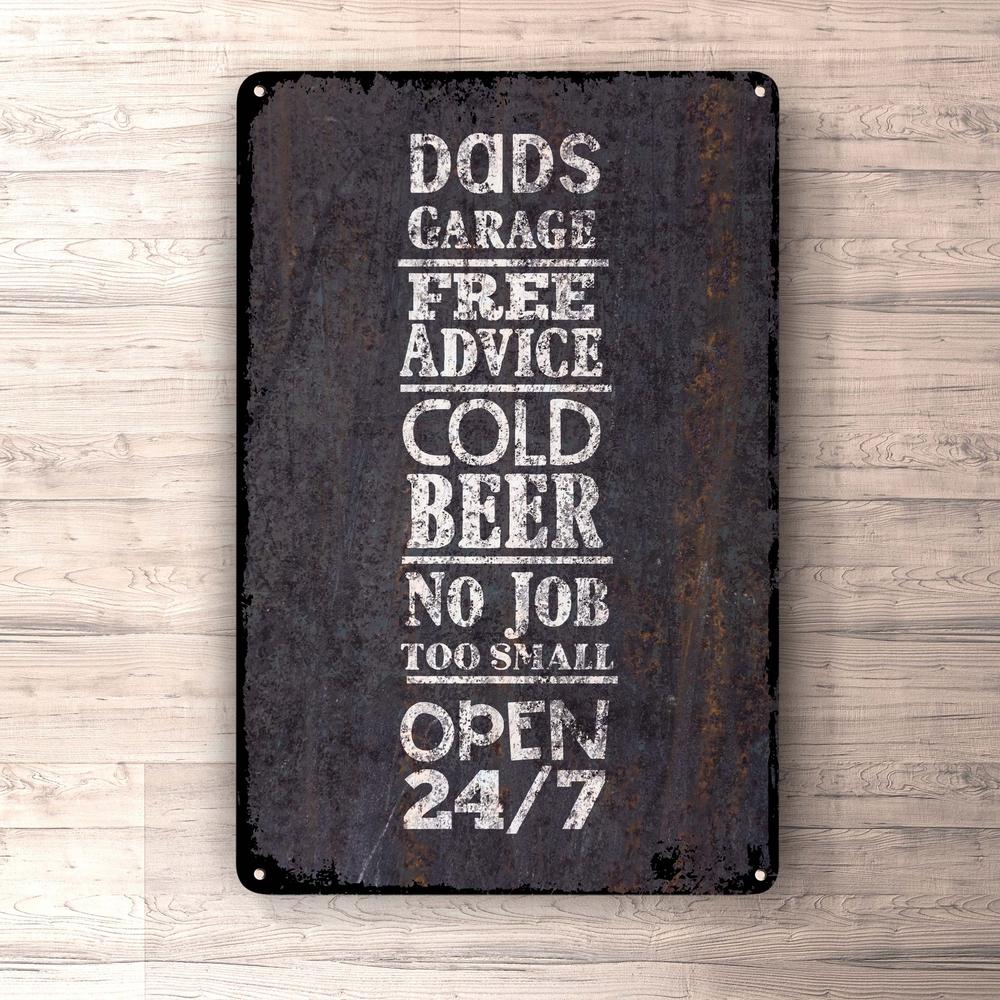 Dads Garage Skilte, Musemåtte, Dørmåtte , Plakat-Skilte-Funny Garage-Garage Culture Shop- garage - man cave - merchandise