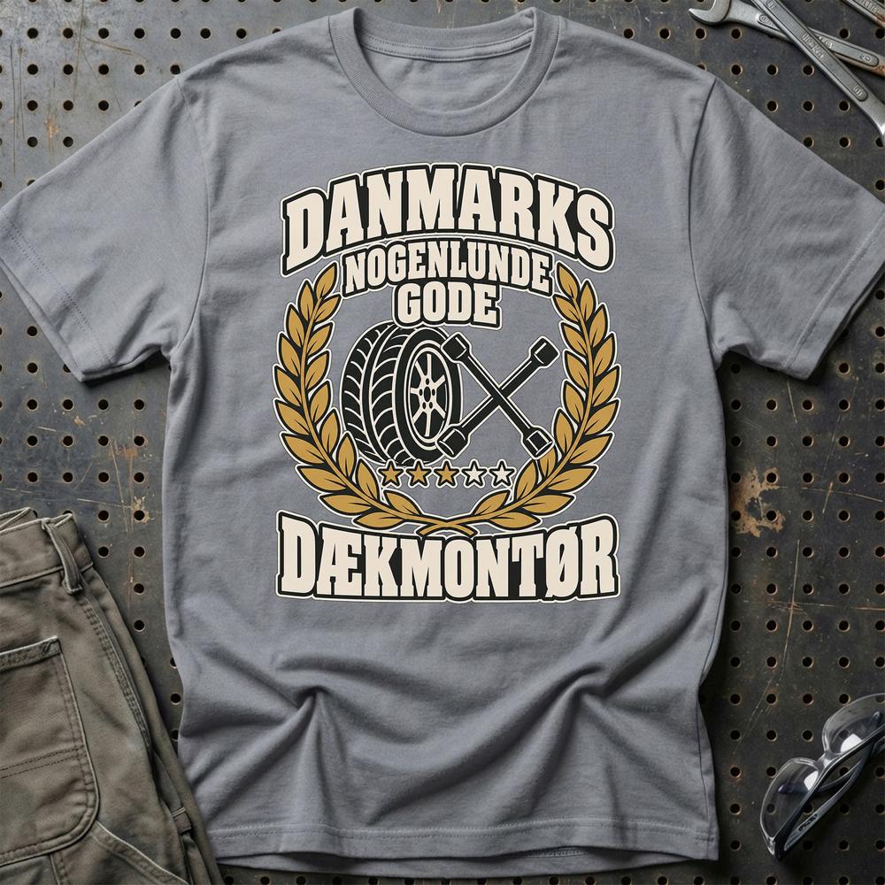
Produktbillede af Dækmontør – Danmarks Nogenlunde Gode T-Shirt