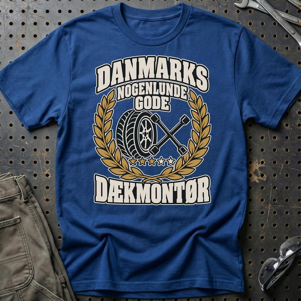 
Produktbillede af Dækmontør – Danmarks Nogenlunde Gode T-Shirt