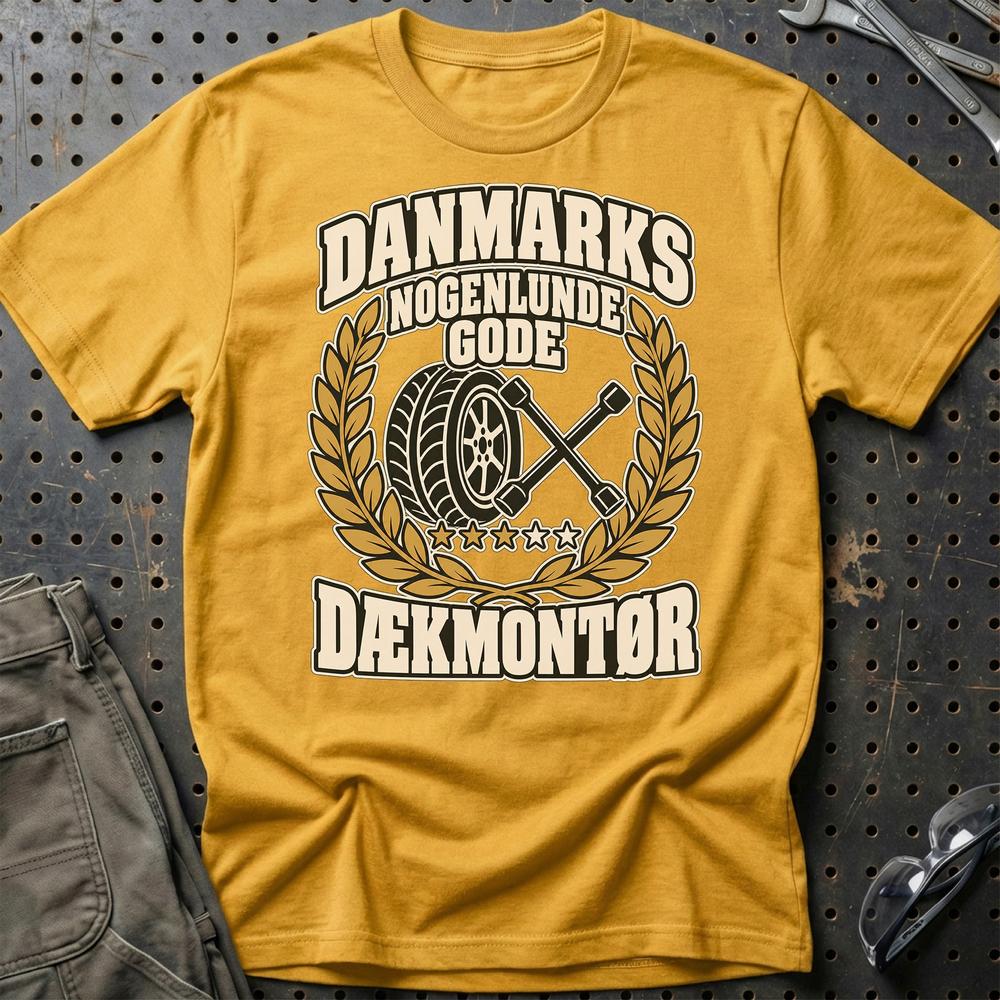 
Produktbillede af Dækmontør – Danmarks Nogenlunde Gode T-Shirt