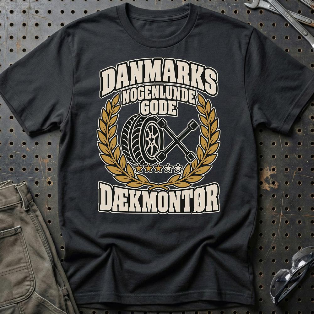 
Produktbillede af Dækmontør – Danmarks Nogenlunde Gode T-Shirt