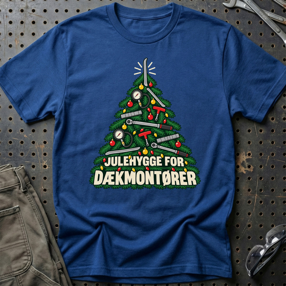 
Dækmontør – Julehygge – Unisex T-Shirt – Blå Royal