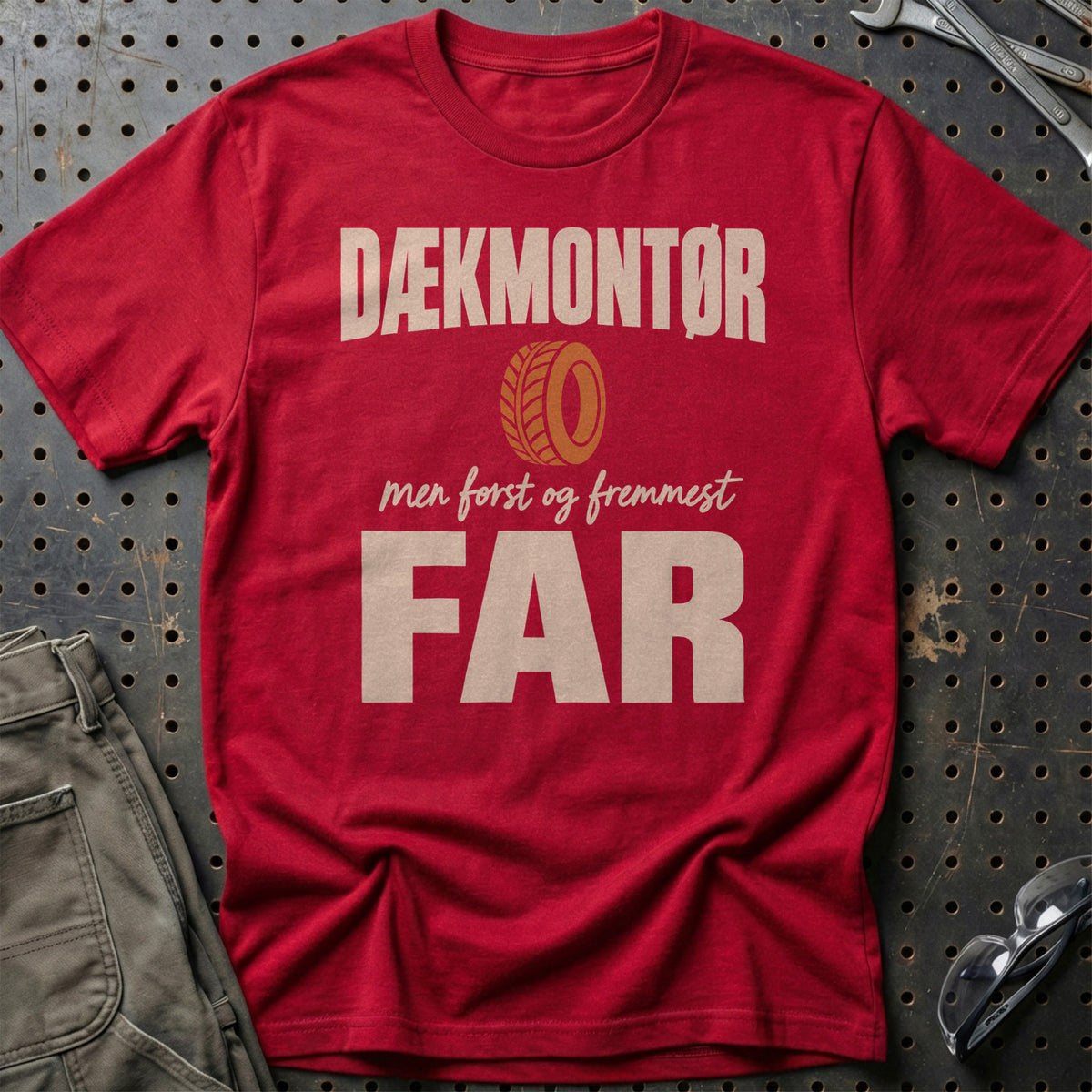 
Produktbillede af Dækmontør – Men Først Og Fremmest Far T-Shirt