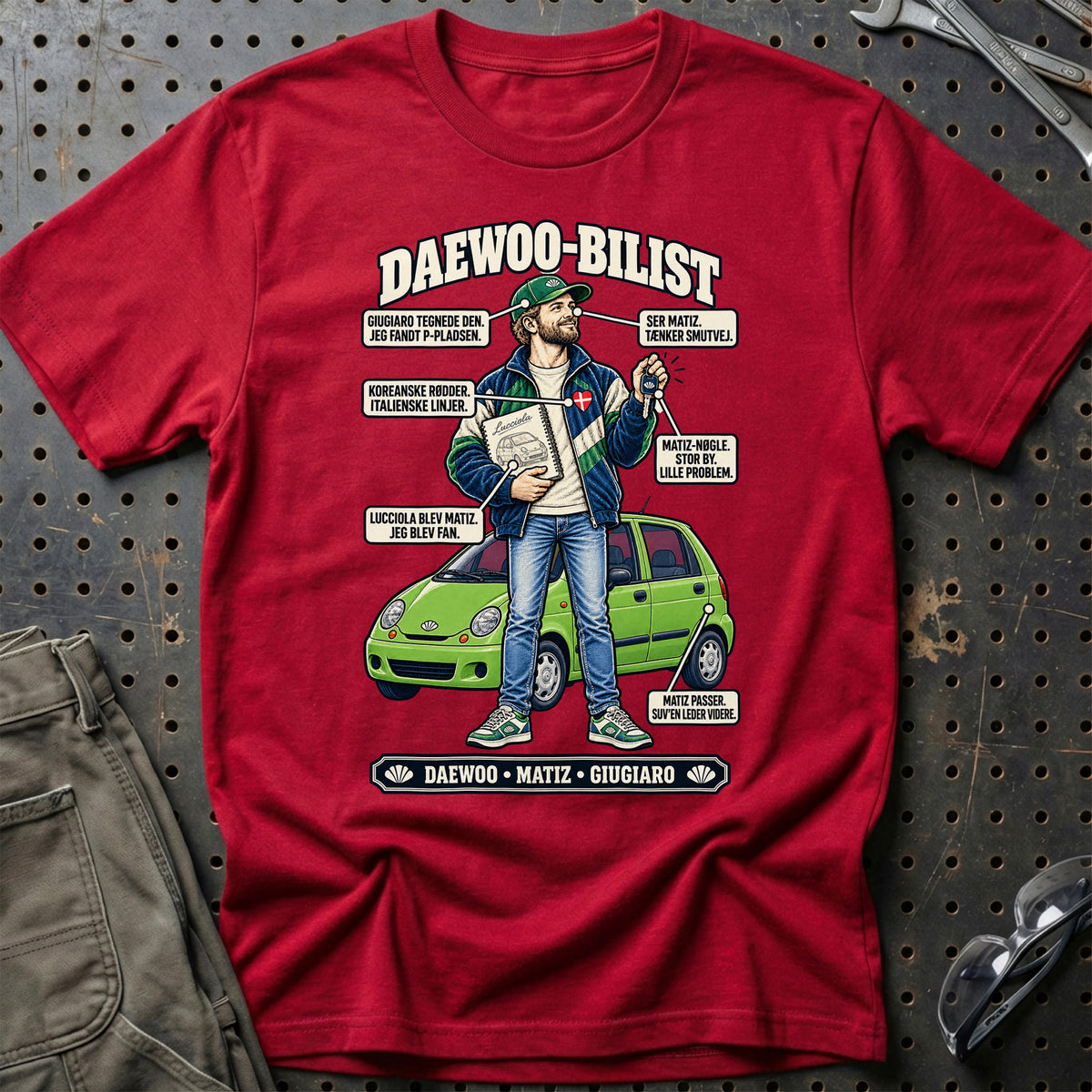 
Daewoo-Bilist T-Shirt – Rød