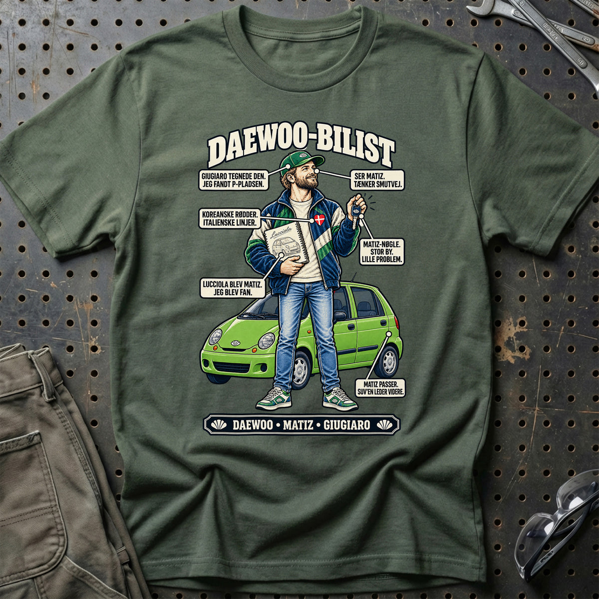 
Daewoo-Bilist T-Shirt – Grøn Militær