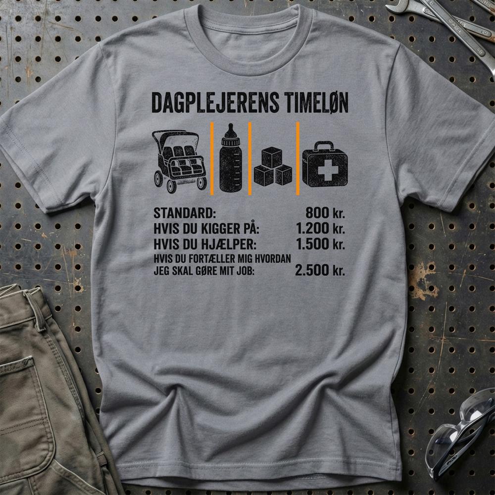 
Produktbillede af Dagplejerens Timeløn T-Shirt
