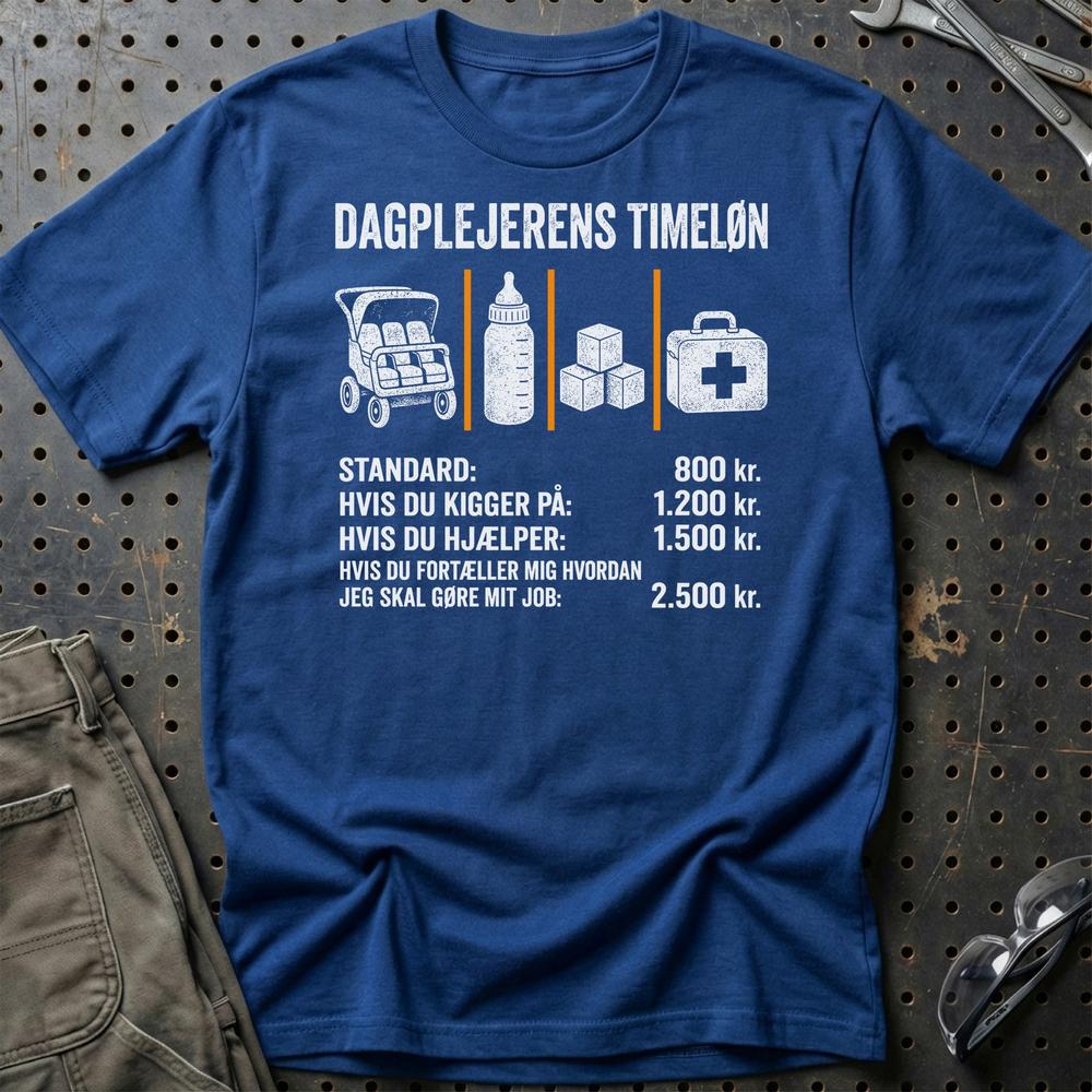 
Produktbillede af Dagplejerens Timeløn T-Shirt
