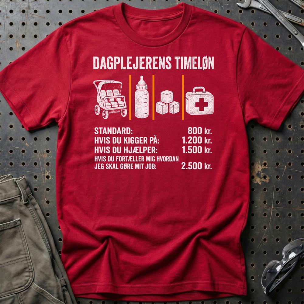 
Produktbillede af Dagplejerens Timeløn T-Shirt