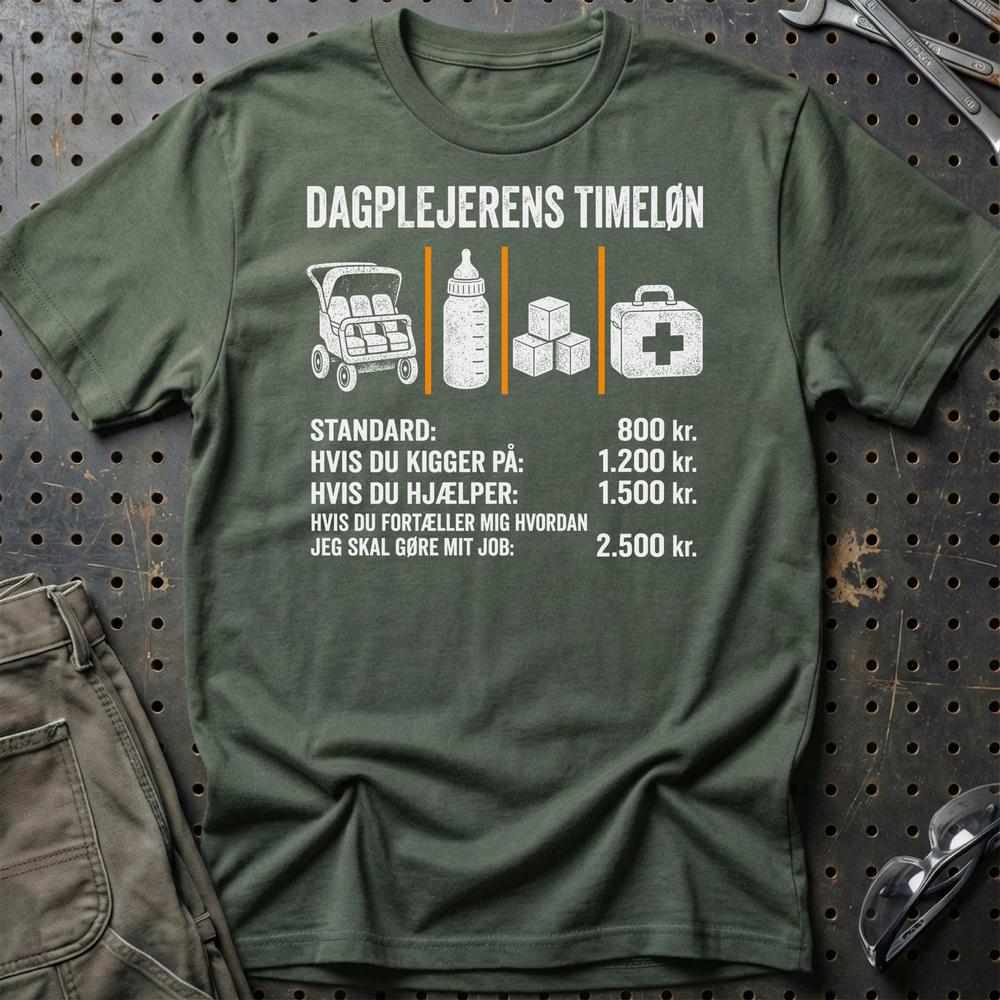 
Produktbillede af Dagplejerens Timeløn T-Shirt