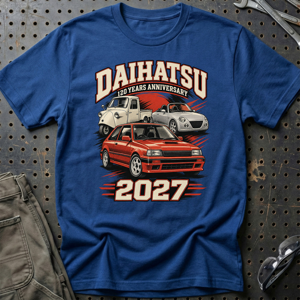 
Daihatsu – 120 Years Anniversary 2027 T-Shirt – Blå Royal