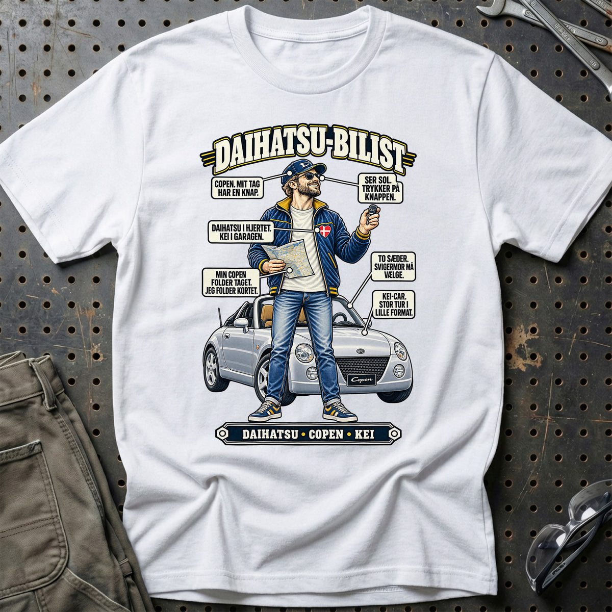 
Daihatsu-Bilist T-Shirt – Hvid