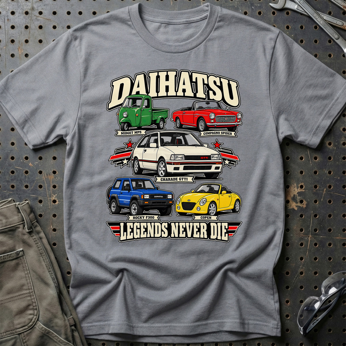 
Produktbillede af Daihatsu Legends Never Die T-Shirt