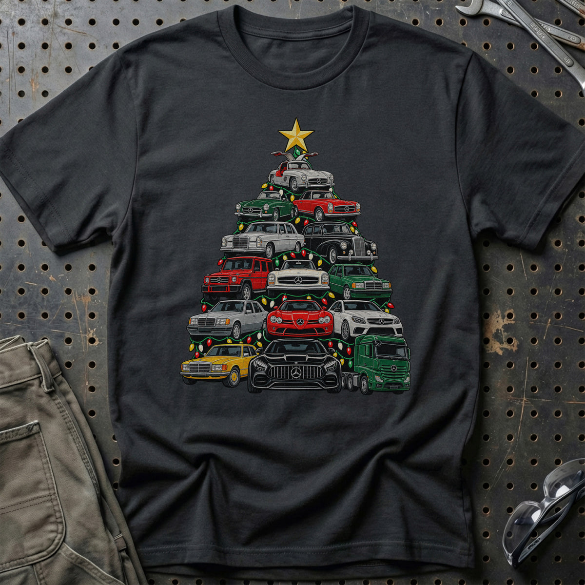 Daimler Juletræ – Biler Og Lastbiler T-Shirt-Beklædning-Daimler-Sort-S-Garage Culture Shop- garage - man cave - merchandise