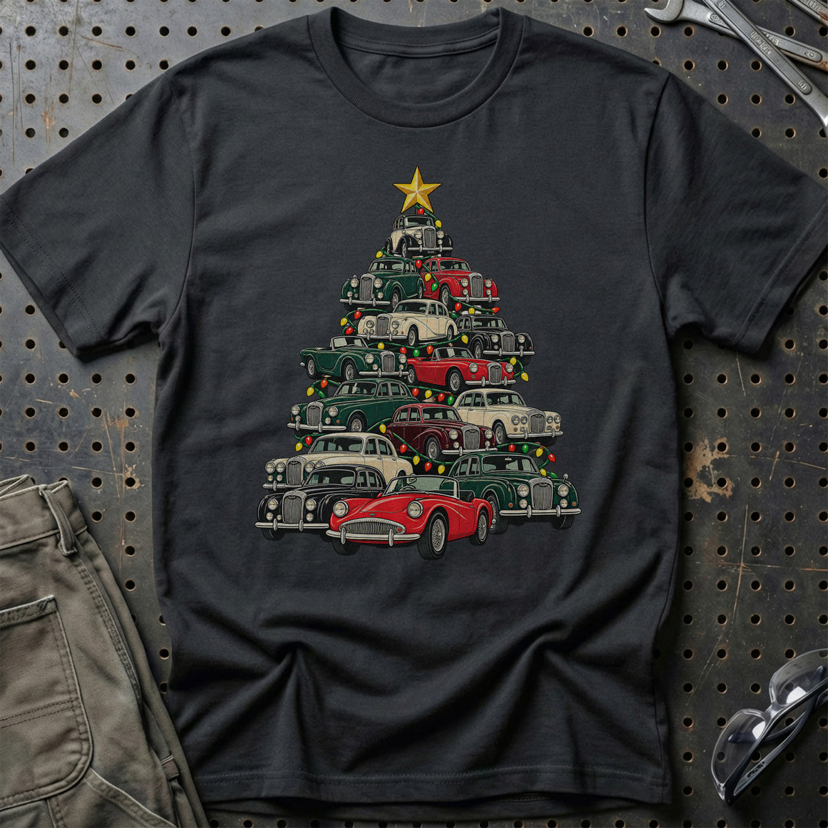 Daimler Juletræ – Klassiske Biler T-Shirt-Beklædning-Daimler-Sort-S-Garage Culture Shop- garage - man cave - merchandise