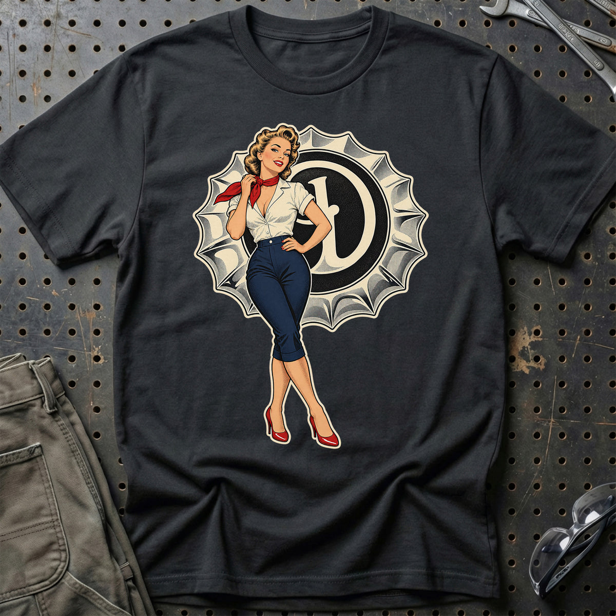Daimler Retro Pinup T-Shirt – Sort
