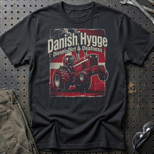 Danish Hygge Tractor Pulling - Unisex T-Shirt-Beklædning-Funny Garage-Sort-S-Garage Culture Shop- garage - man cave - merchandise