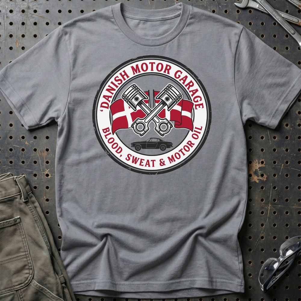 
Produktbillede af Danish Motor Garage Blood, Sweat & Motor Oil T-Shirt
