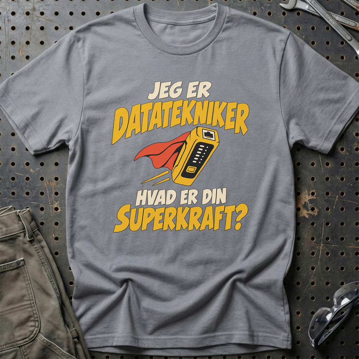 
Datatekniker – Hvad er din superkraft? – Unisex T-Shirt – Grå Sport