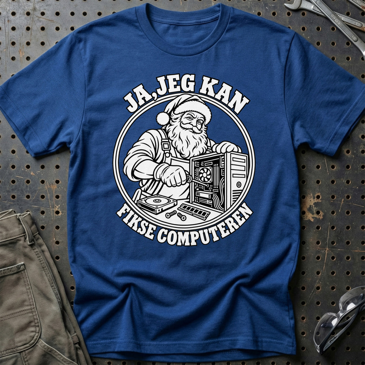 
Datatekniker – Santa Kan Det – Jul T-Shirt – Blå Royal