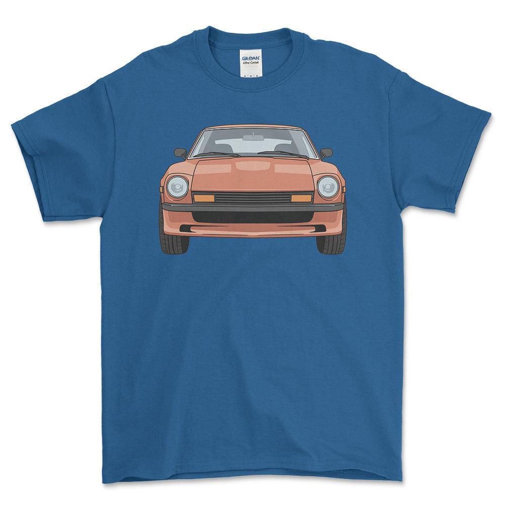 Datsun 280Z 1976 T-Shirt-Beklædning-Datsun-Blå Royal-S-Garage Culture Shop- garage - man cave - merchandise