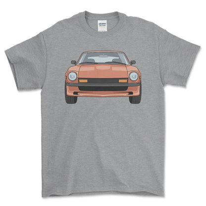 Datsun 280Z 1976 - Unisex T-Shirt-Beklædning-Datsun-Grå Sport-S-Forside-Garage Culture Shop- garage - man cave - merchandise