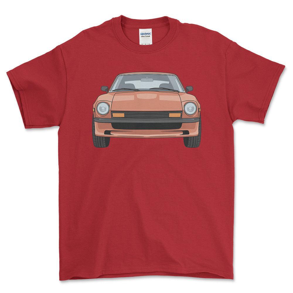 Datsun 280Z 1976 - Unisex T-Shirt-Beklædning-Datsun-Rød-S-Forside-Garage Culture Shop- garage - man cave - merchandise